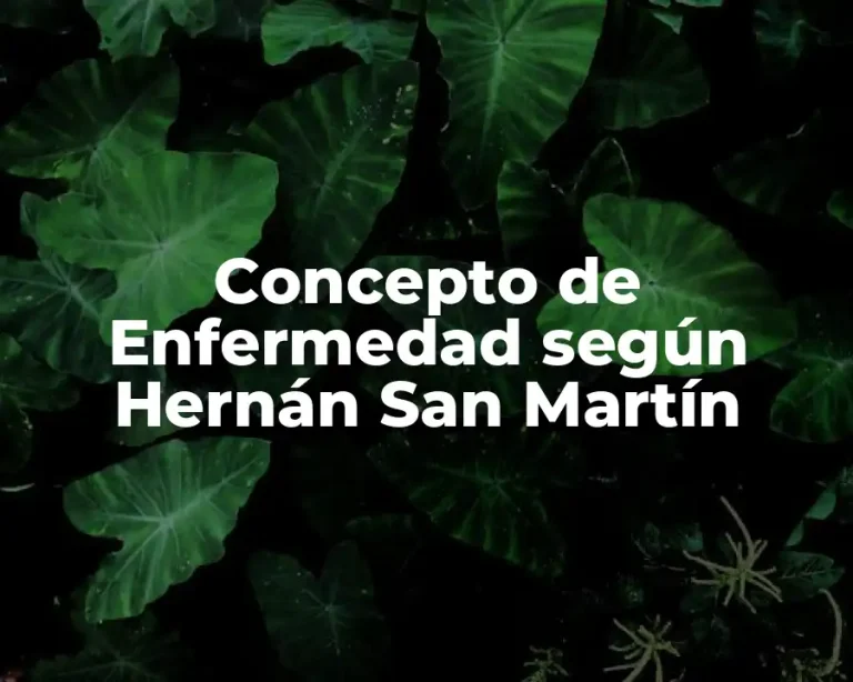 Concepto de Enfermedad según Hernán San Martín