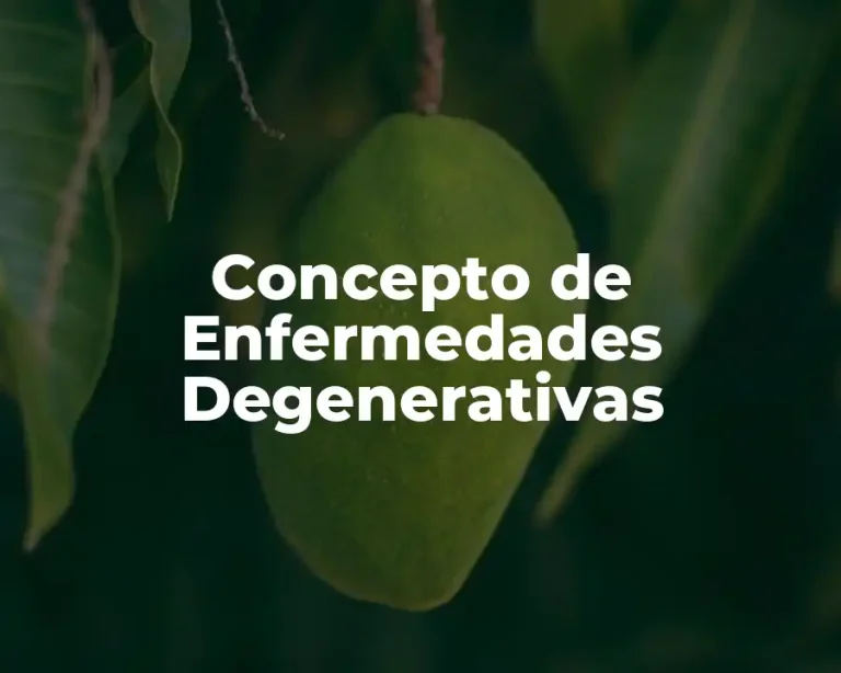 Concepto de Enfermedades Degenerativas