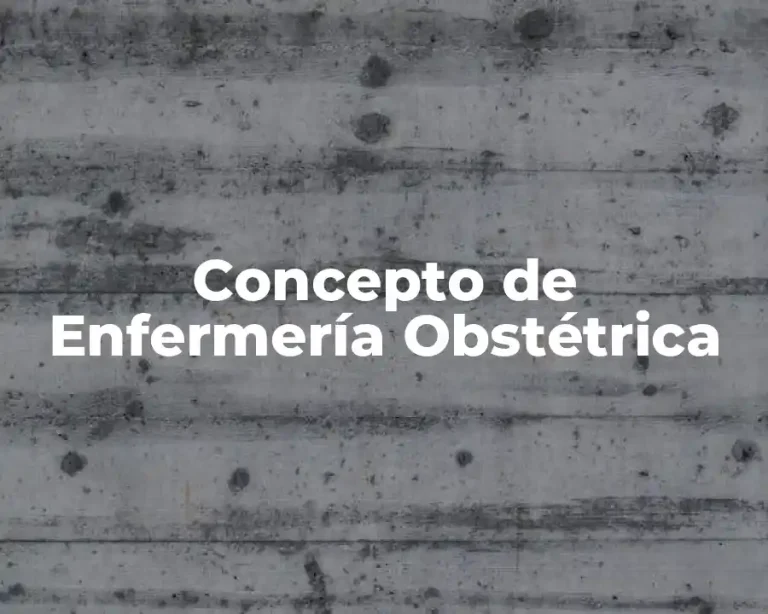 Concepto de Enfermería Obstétrica