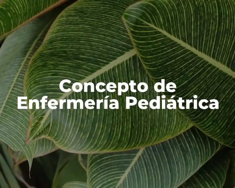 Concepto de Enfermería Pediátrica
