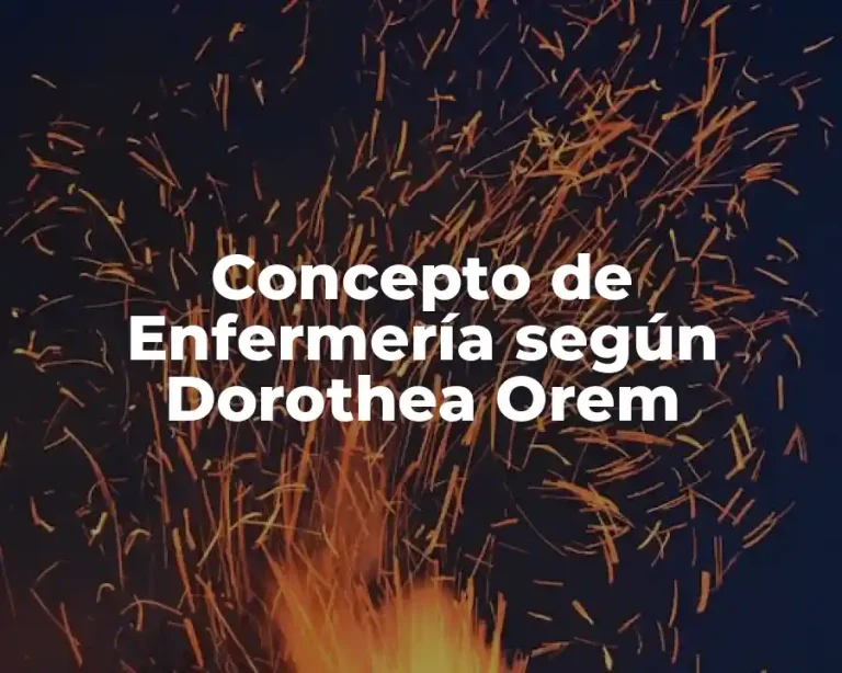Concepto de Enfermería según Dorothea Orem