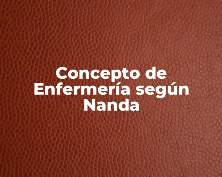 Concepto de Enfermería según Nanda