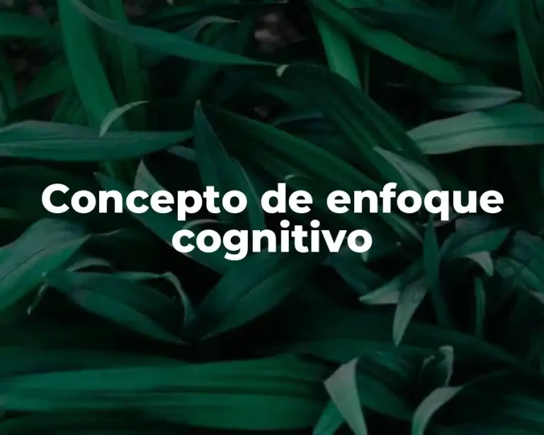 Concepto de enfoque cognitivo