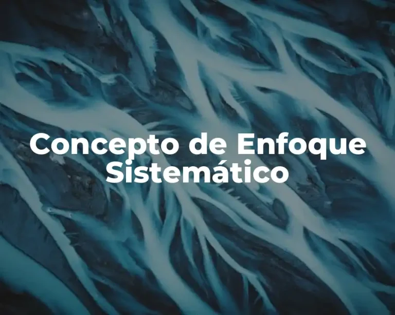 Concepto de Enfoque Sistemático