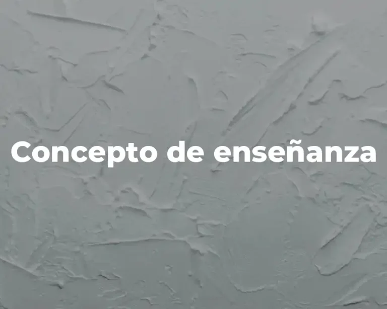 Concepto de enseñanza