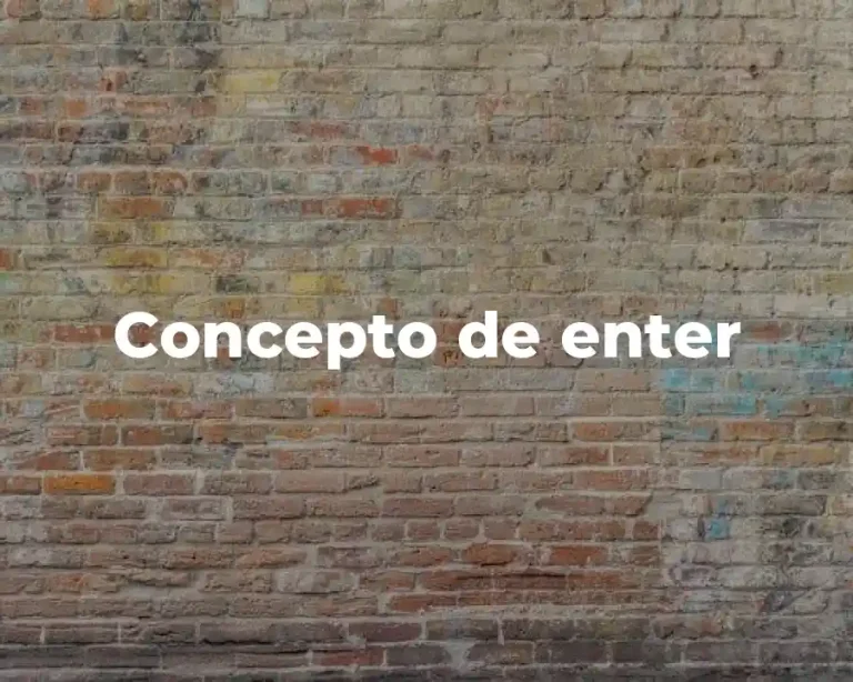 Concepto de enter