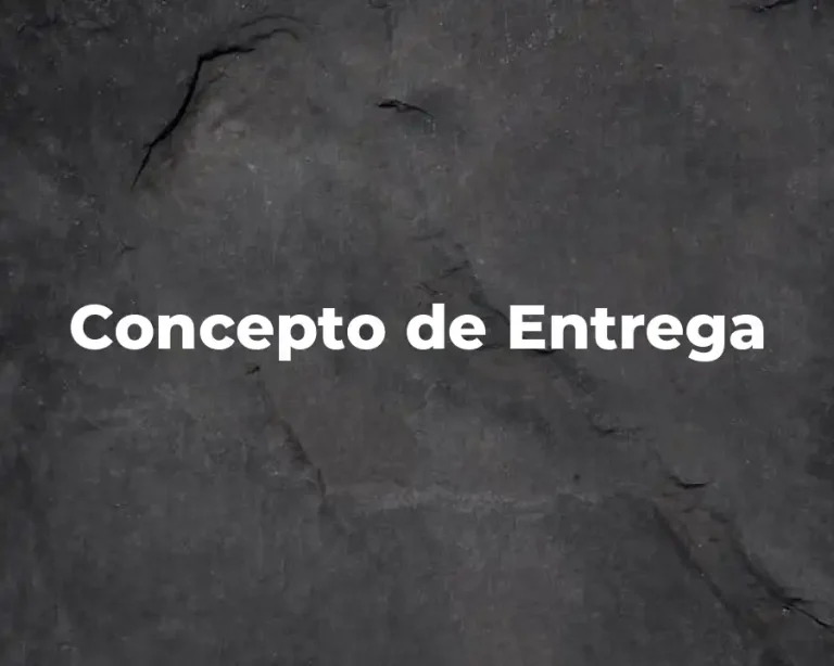 Concepto de Entrega