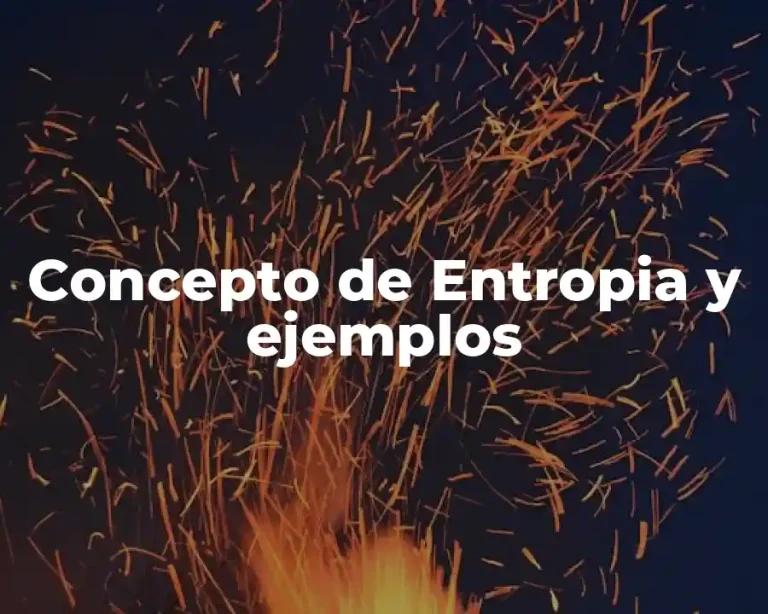 Concepto de Entropia y ejemplos