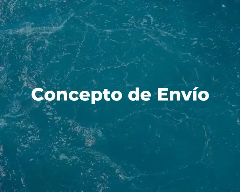 Concepto de Envío
