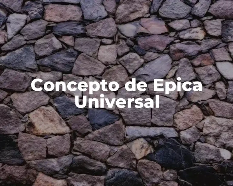 Concepto de Epica Universal
