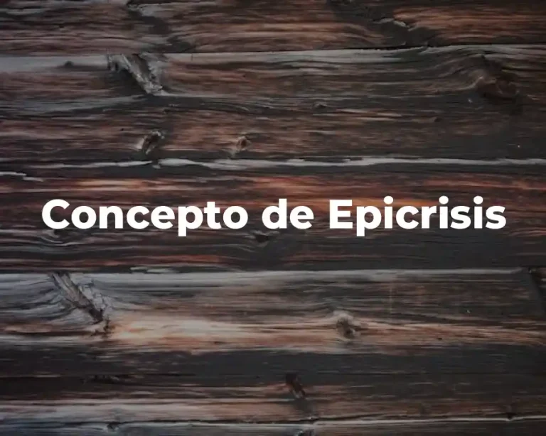 Concepto de Epicrisis