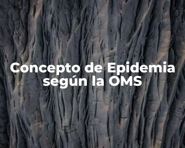 Concepto de Epidemia según la OMS