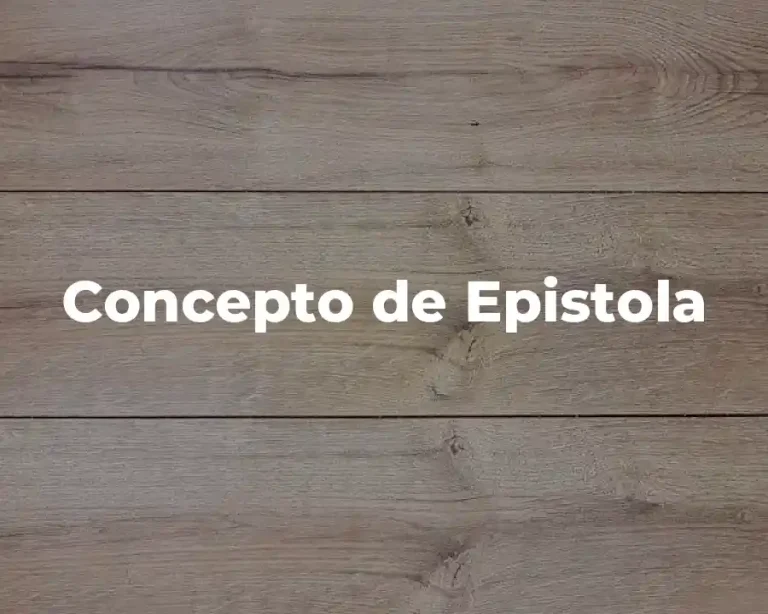Concepto de Epistola