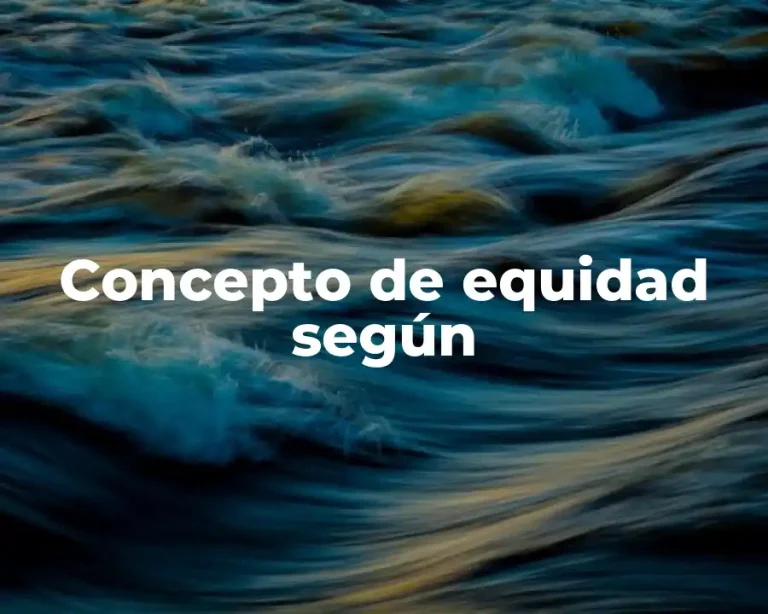 Concepto de equidad según