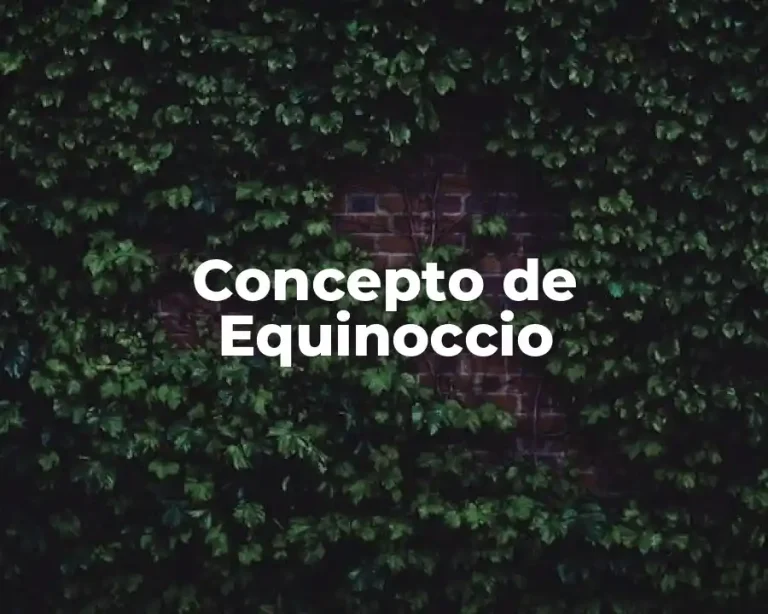 Concepto de Equinoccio
