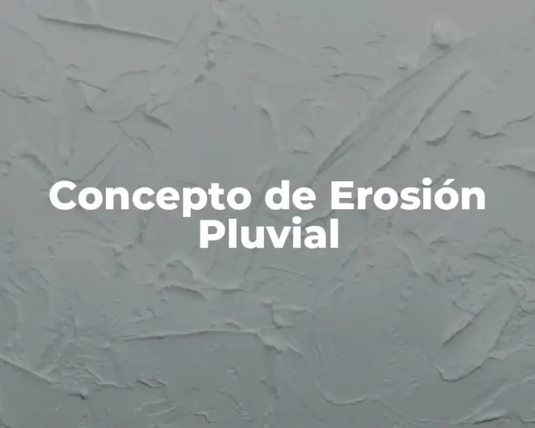 Concepto de Erosión Pluvial