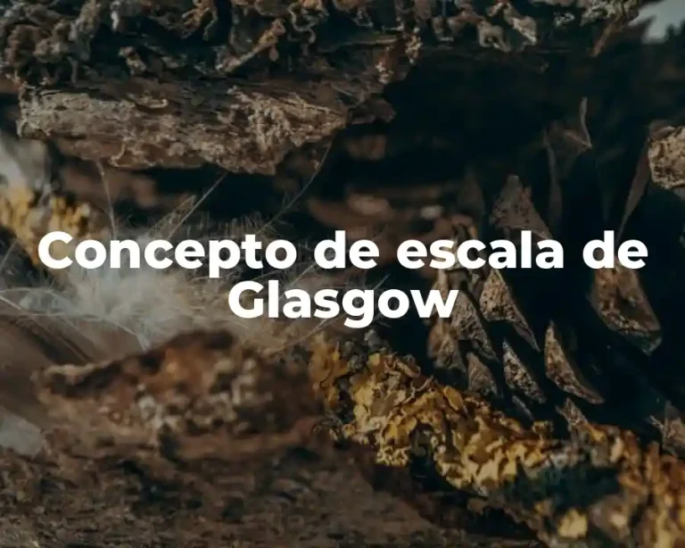 Concepto de escala de Glasgow