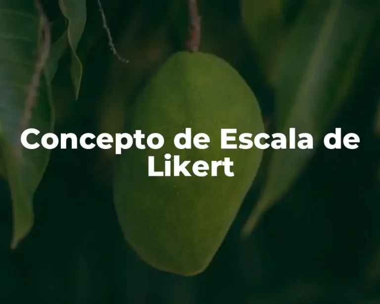 Concepto de Escala de Likert