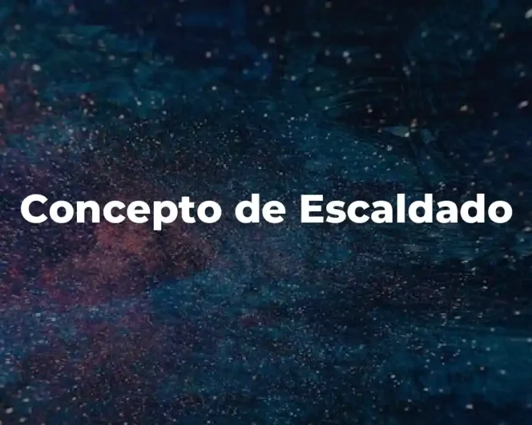 Concepto de Escaldado