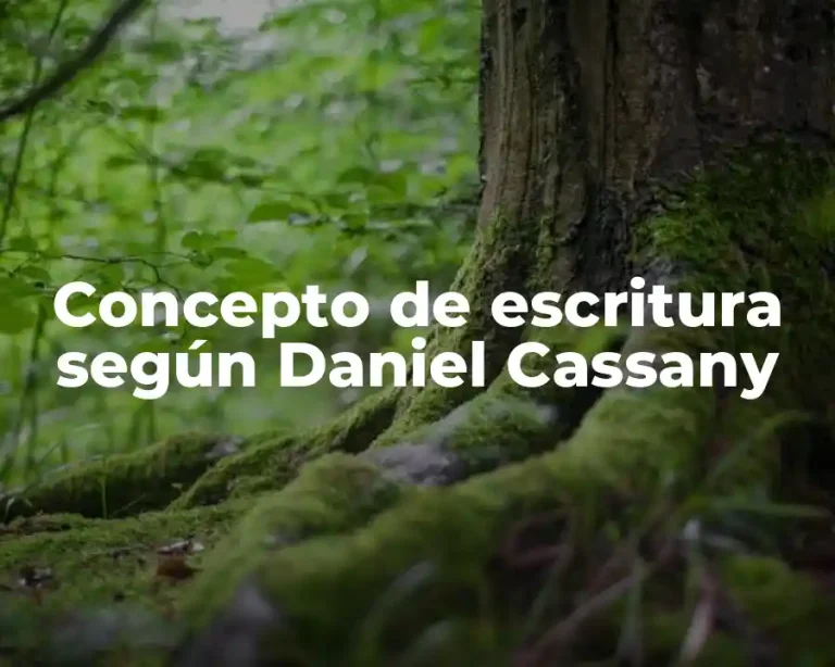 Concepto de escritura según Daniel Cassany
