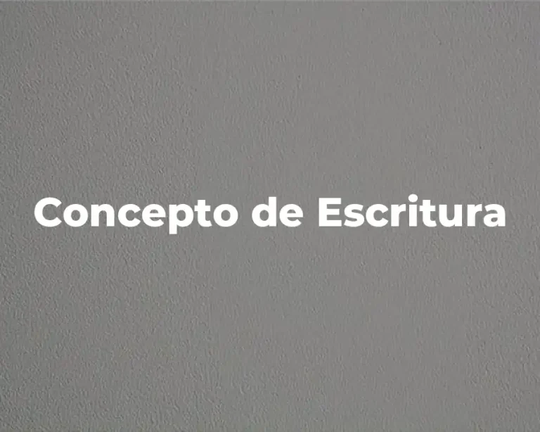Concepto de Escritura