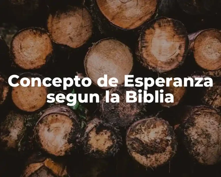 Concepto de Esperanza segun la Biblia