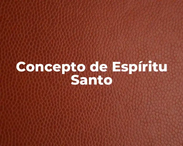 Concepto de Espíritu Santo