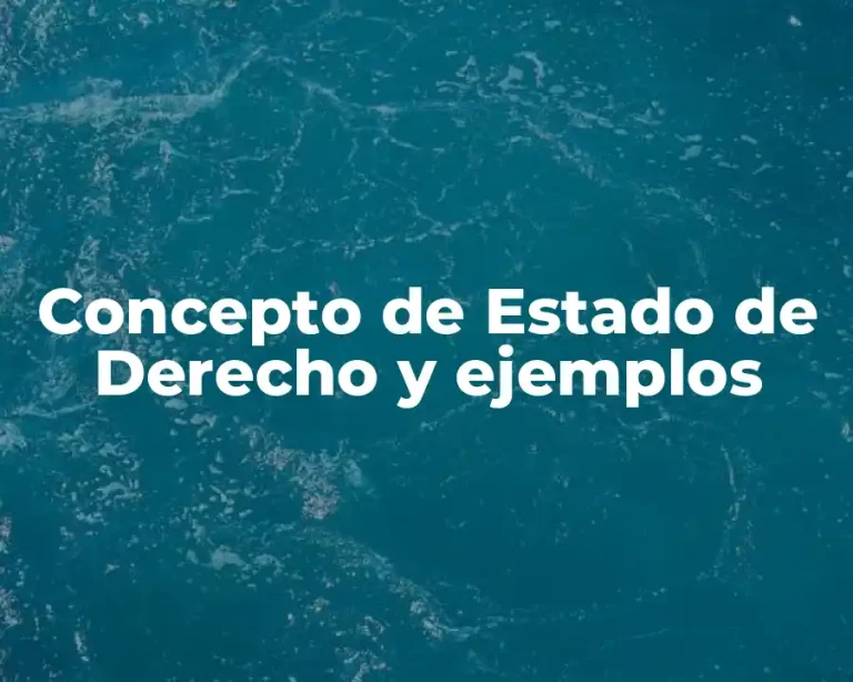 Concepto de Estado de Derecho y ejemplos