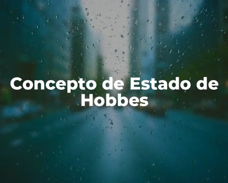 Concepto de Estado de Hobbes