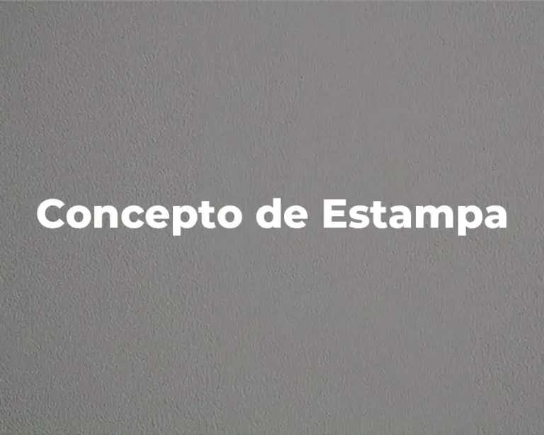 Concepto de Estampa