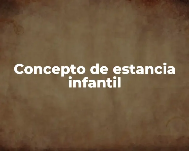 Concepto de estancia infantil