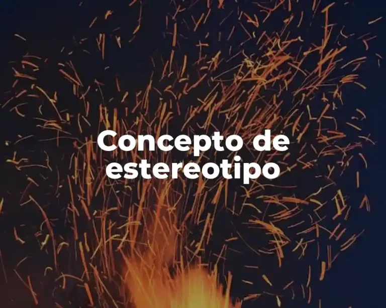 Concepto de estereotipo