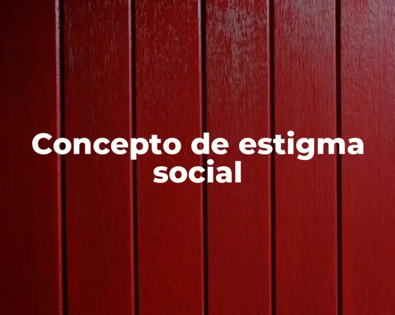 Concepto de estigma social