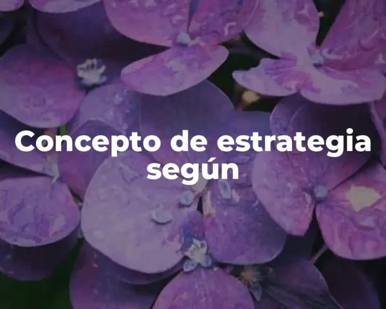 Concepto de estrategia según