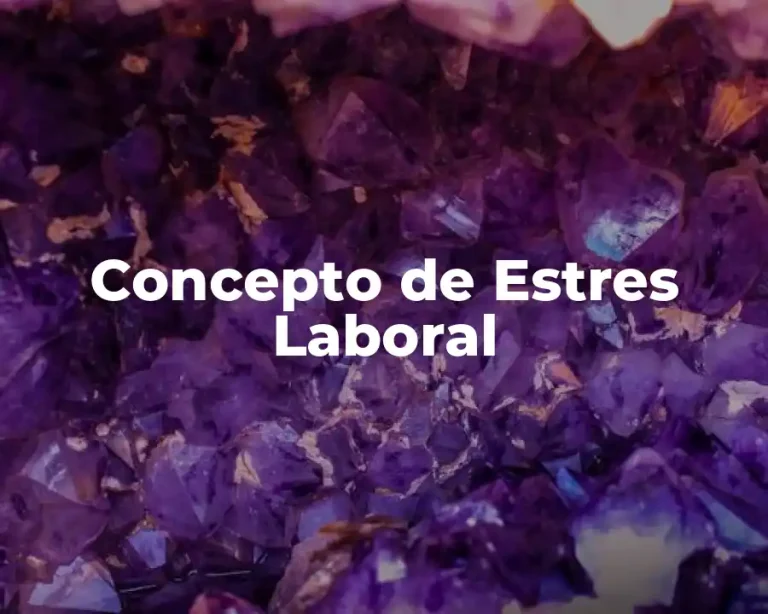Concepto de Estres Laboral