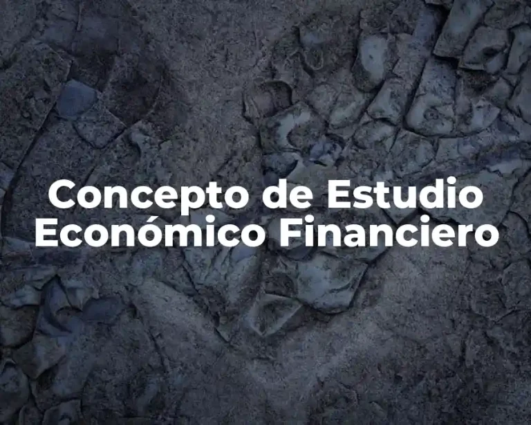 Concepto de Estudio Económico Financiero