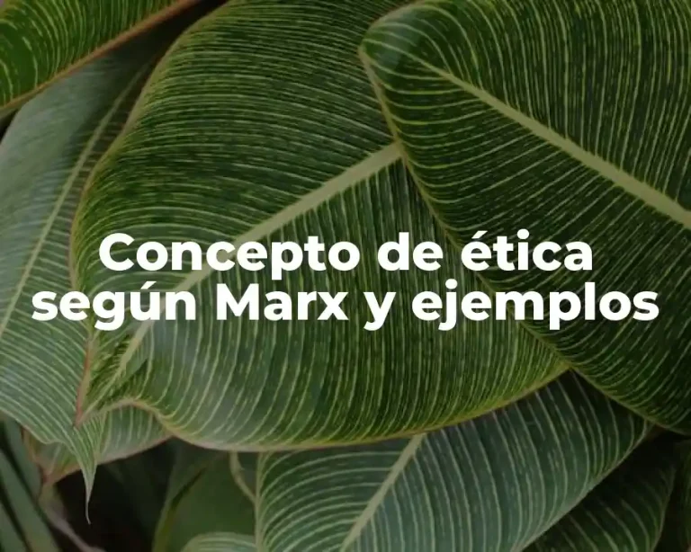 Concepto de ética según Marx y ejemplos