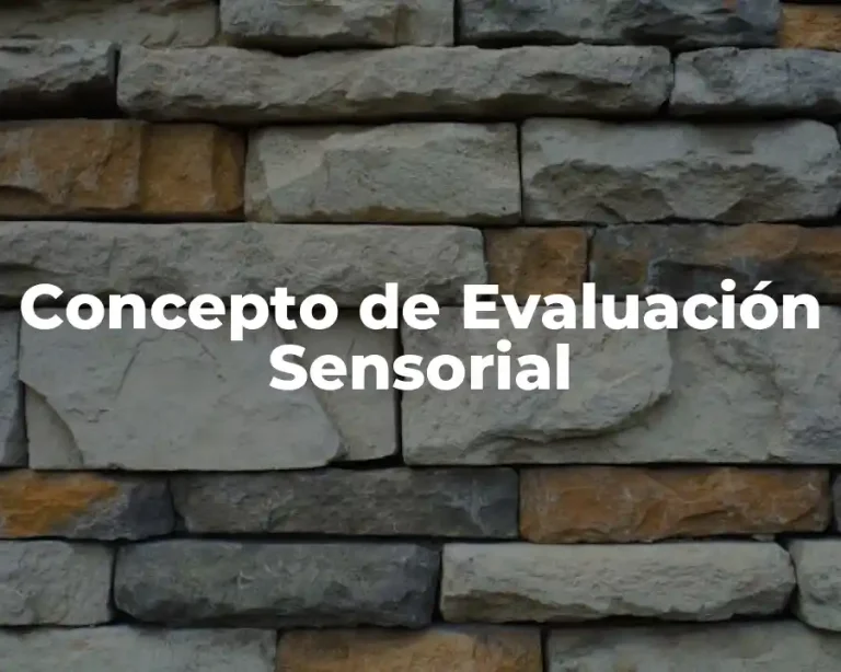 Concepto de Evaluación Sensorial