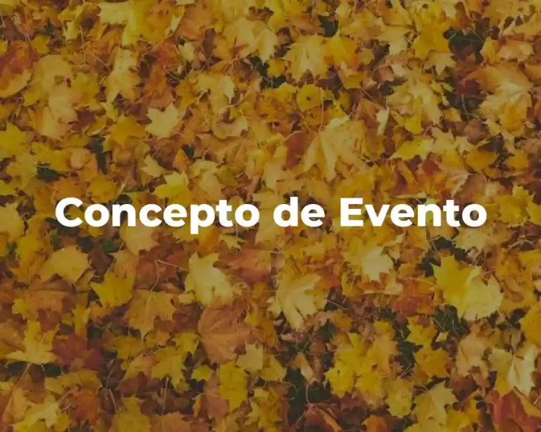 Concepto de Evento