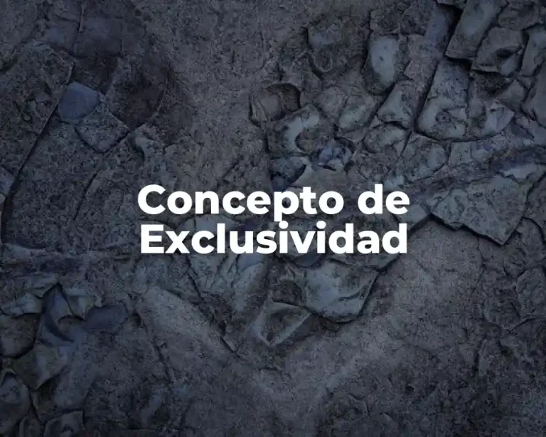 Concepto de Exclusividad