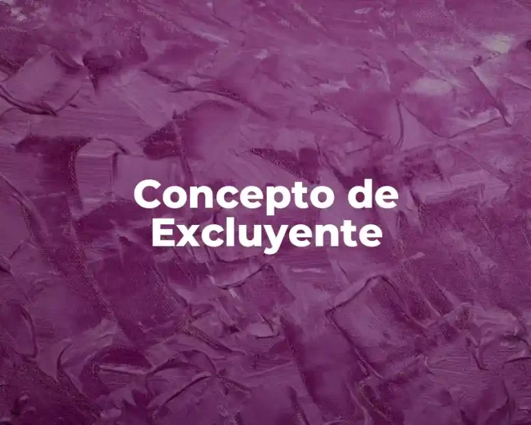 Concepto de Excluyente