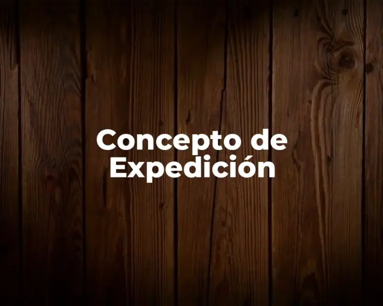 Concepto de Expedición