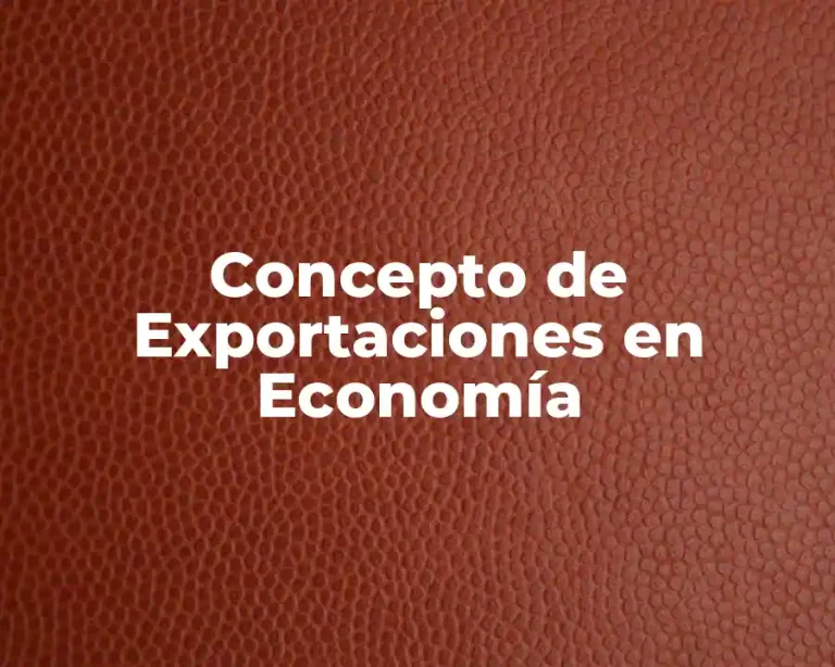 Concepto de Exportaciones en Economía