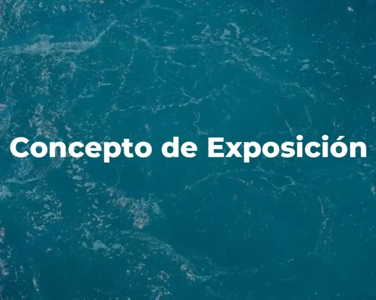 Concepto de Exposición