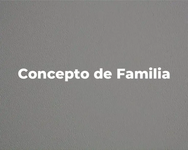 Concepto de Familia