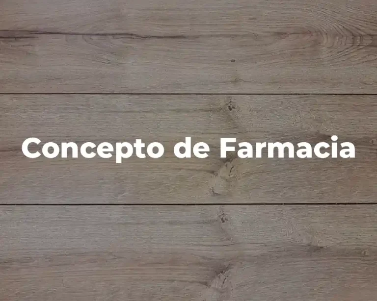 Concepto de Farmacia