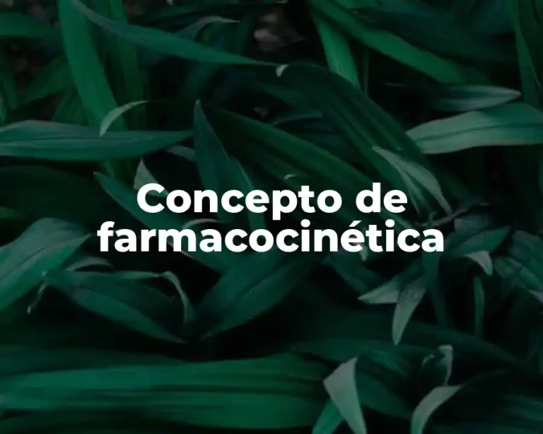 Concepto de farmacocinética