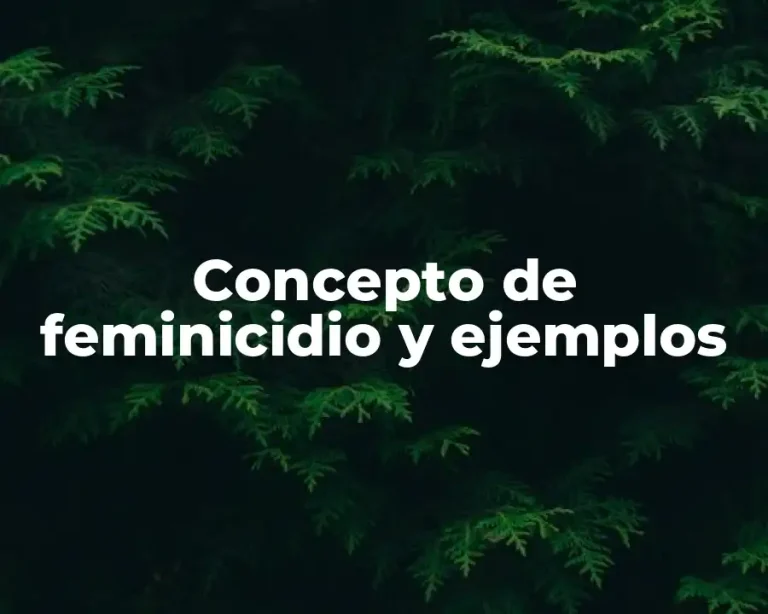Concepto de feminicidio y ejemplos