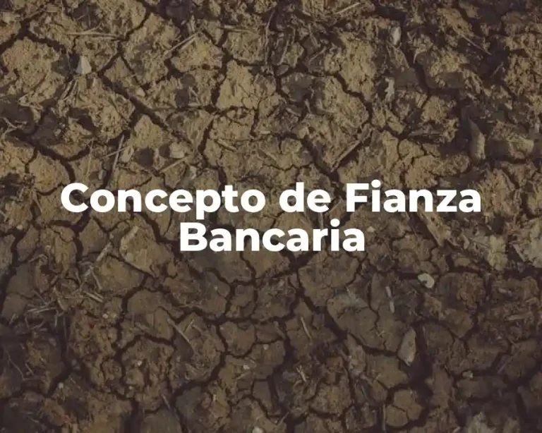 Concepto de Fianza Bancaria