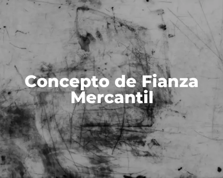 Concepto de Fianza Mercantil